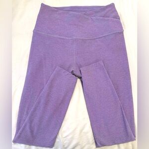 Purple Midi Cross Spacedye Leggings